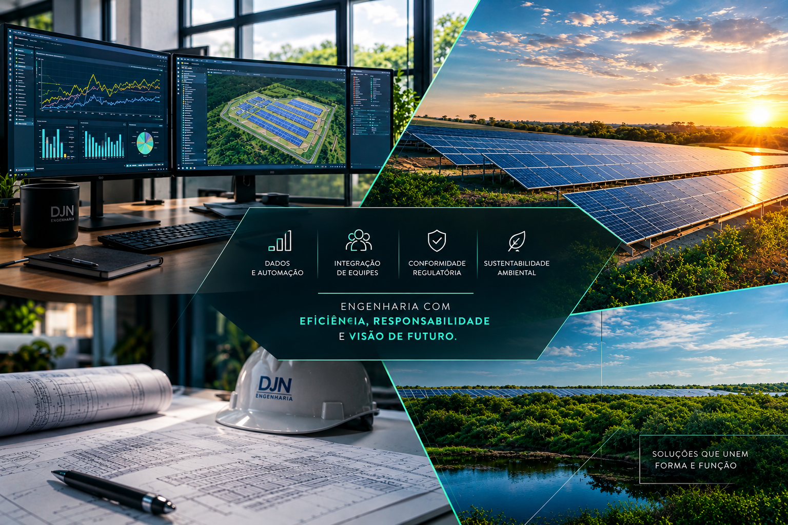 Ilustração de infraestrutura elétrica industrial